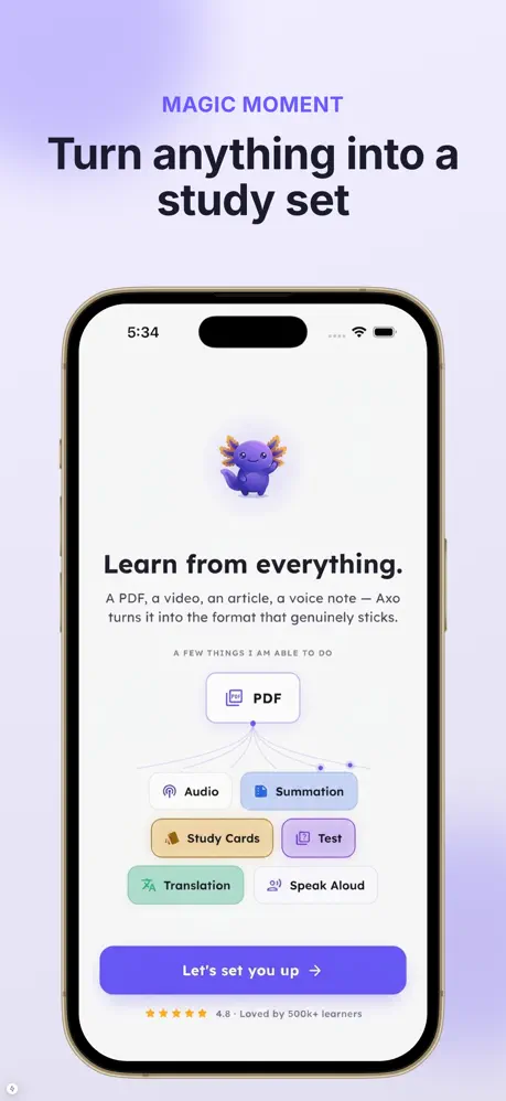 Axo — Study-ready outputs from the sources you already use